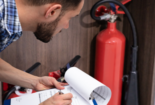 Imagem análise de extintor de incêndio